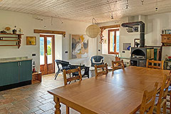 Group of Langhe Stone Houses for sale in Piemonte Italy - Dining Area